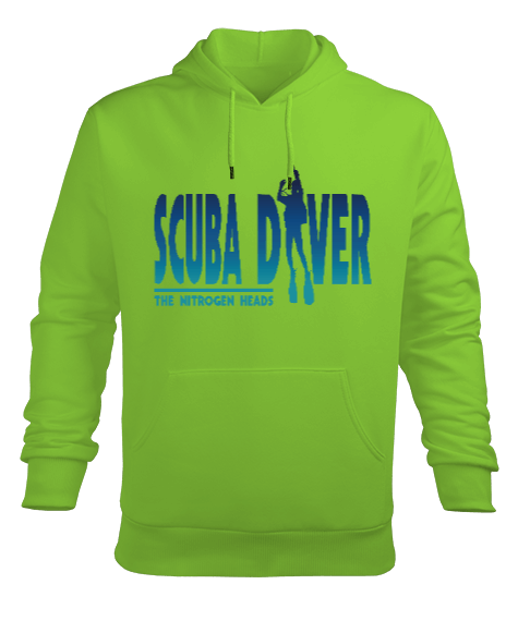 Tisho - SD-10 Dalış Dalgıç - Scuba Diver Erkek Kapüşonlu Hoodie Sweatshirt