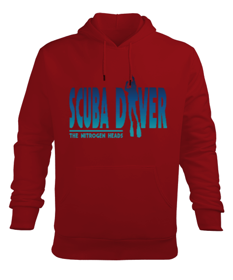 Tisho - SD-10 Dalış Dalgıç - Scuba Diver Erkek Kapüşonlu Hoodie Sweatshirt