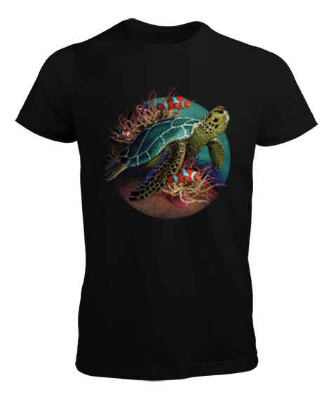 Tisho - SD-102 Dalış Kaplumbağa Resif Erkek Tişört