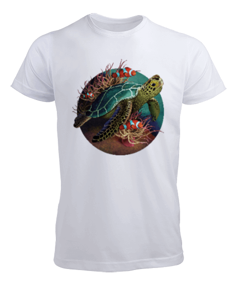 Tisho - SD-102 Dalış Kaplumbağa Resif Erkek Tişört