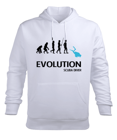 Tisho - SD-18 Evolution Mavi Dalgıç Erkek Kapüşonlu Hoodie Sweatshirt