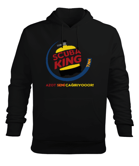 Tisho - SD-21 Scuba King Erkek Kapüşonlu Hoodie Sweatshirt