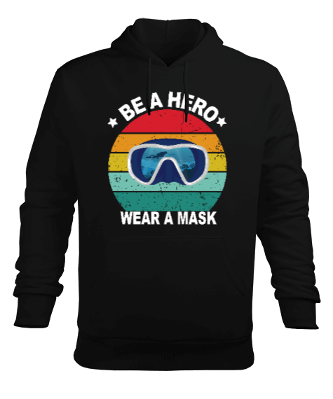 Tisho - SD-24 Be A Hero Erkek Kapüşonlu Hoodie Sweatshirt