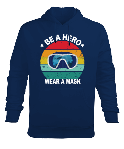 Tisho - SD-24 Be A Hero Erkek Kapüşonlu Hoodie Sweatshirt