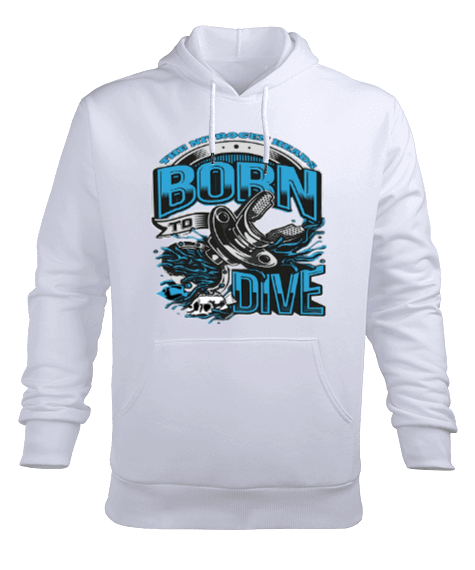 Tisho - SD-30 Born To Dive Erkek Kapüşonlu Hoodie Sweatshirt