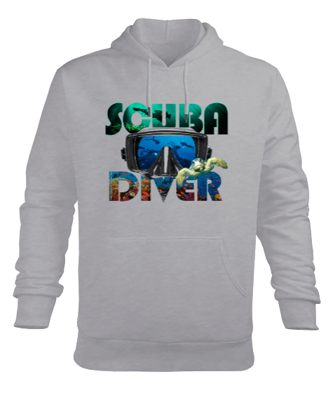 Tisho - SD-31 Scuba Diver Erkek Kapüşonlu Hoodie Sweatshirt