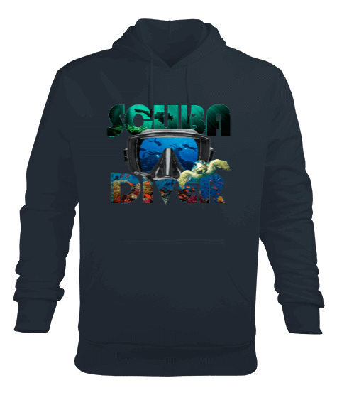 Tisho - SD-31 Scuba Diver Erkek Kapüşonlu Hoodie Sweatshirt