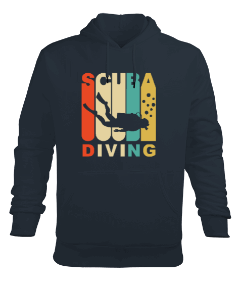 SD-35 Scuba Diving Erkek Kapüşonlu Hoodie Sweatshirt