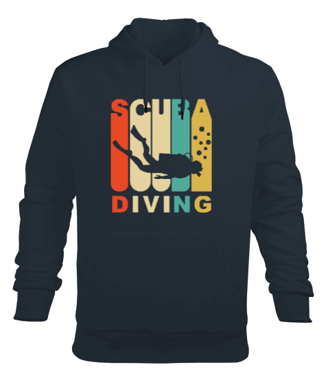 Tisho - SD-35 Scuba Diving Erkek Kapüşonlu Hoodie Sweatshirt