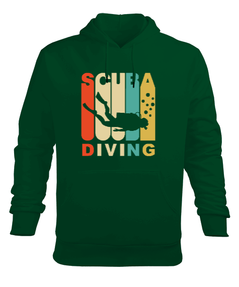 Tisho - SD-35 Scuba Diving Erkek Kapüşonlu Hoodie Sweatshirt