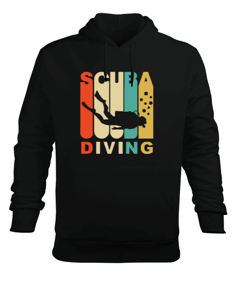 Tisho - SD-35 Scuba Diving Erkek Kapüşonlu Hoodie Sweatshirt