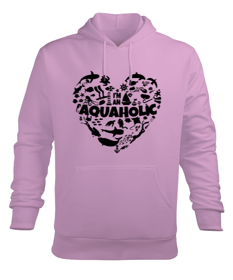 Tisho - SD-52 Aquaholic Erkek Kapüşonlu Hoodie Sweatshirt