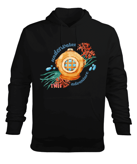 Tisho - SD-56 Underwater Adventure - Helmet Erkek Kapüşonlu Hoodie Sweatshirt