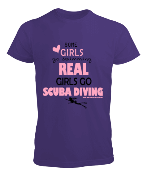 Tisho - SD-58 Real Girls Go Scuba Diving Erkek Tişört