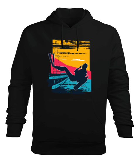 Tisho - SD-59 Sunset Dive Erkek Kapüşonlu Hoodie Sweatshirt