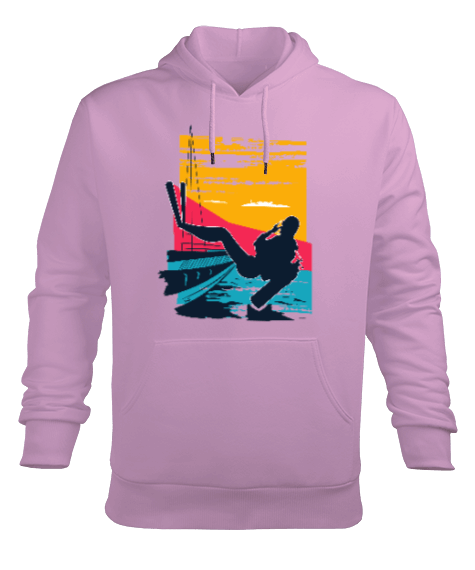 Tisho - SD-59 Sunset Dive Erkek Kapüşonlu Hoodie Sweatshirt