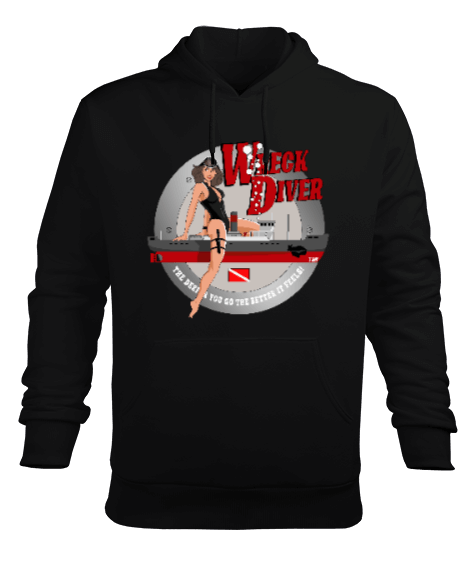 Tisho - SD-65 Wreck Diver Erkek Kapüşonlu Hoodie Sweatshirt