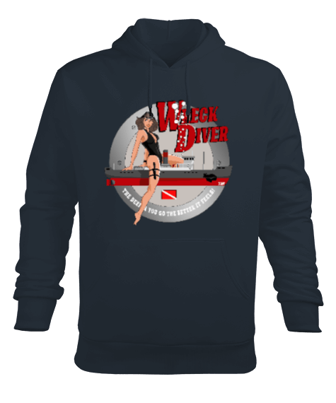 Tisho - SD-65 Wreck Diver Erkek Kapüşonlu Hoodie Sweatshirt