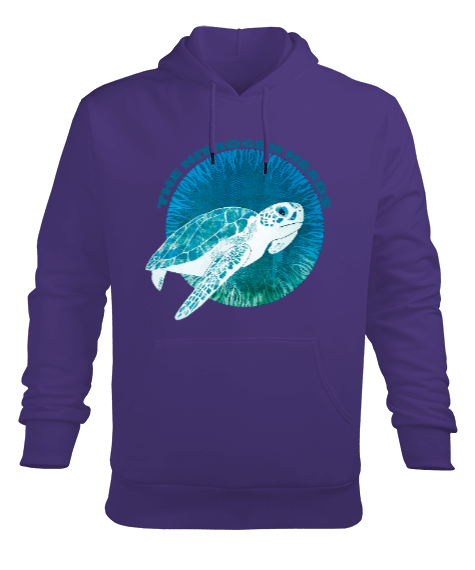 Tisho - SD-67 Kaplumbağa Erkek Kapüşonlu Hoodie Sweatshirt