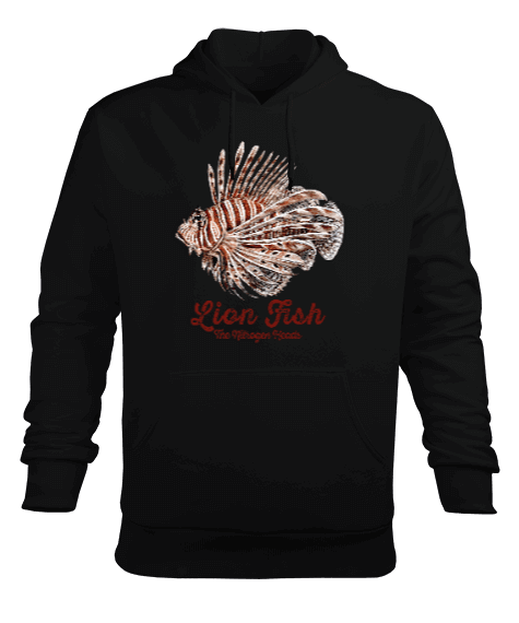 Tisho - SD-70 Aslan Balığı Erkek Kapüşonlu Hoodie Sweatshirt
