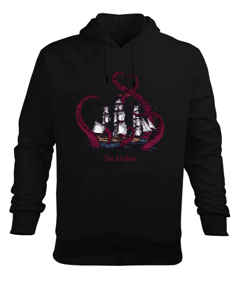 Tisho - SD-85 The Kraken Erkek Kapüşonlu Hoodie Sweatshirt