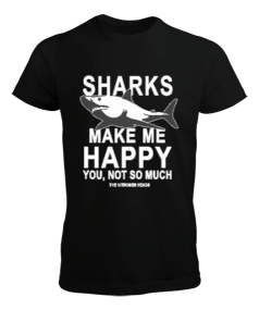 Tisho - SD-90 Sharks Make Me Happy Erkek Tişört