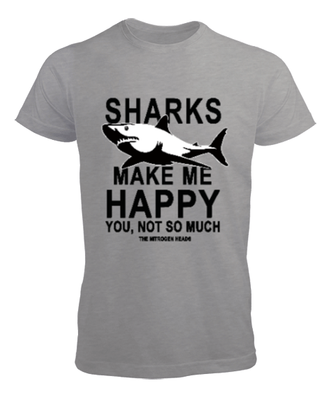 Tisho - SD-90 Sharks Make Me Happy Erkek Tişört