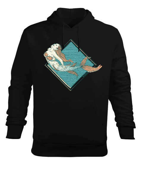 Tisho - SD-93 Mermaid - Denizkızı Erkek Kapüşonlu Hoodie Sweatshirt