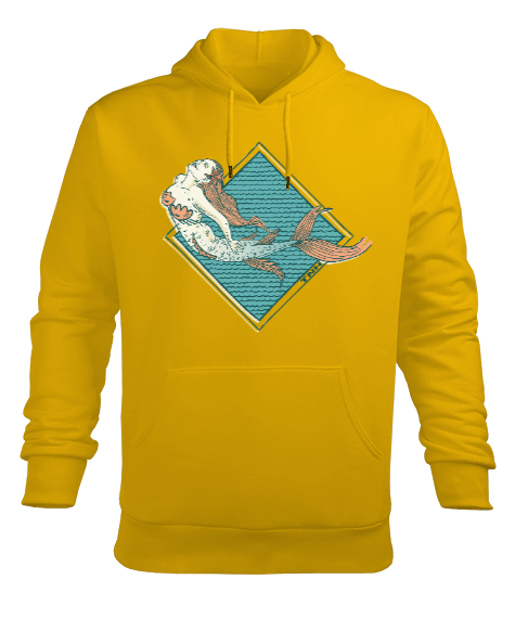 Tisho - SD-93 Mermaid - Denizkızı Erkek Kapüşonlu Hoodie Sweatshirt