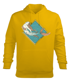Tisho - SD-93 Mermaid - Denizkızı Erkek Kapüşonlu Hoodie Sweatshirt