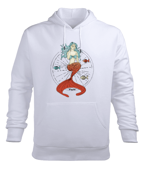 Tisho - SD-94 Mermaid - Denizkızı Erkek Kapüşonlu Hoodie Sweatshirt