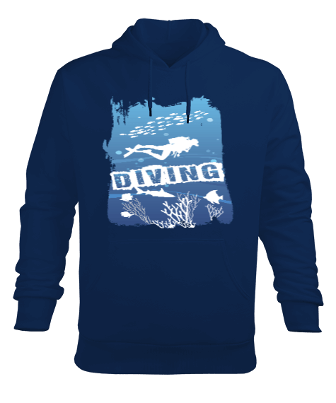 Tisho - SD-97 Dalış - Diving Erkek Kapüşonlu Hoodie Sweatshirt