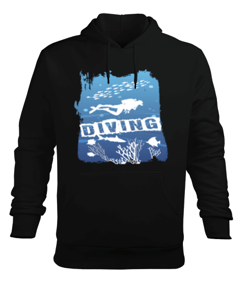 Tisho - SD-97 Dalış - Diving Erkek Kapüşonlu Hoodie Sweatshirt