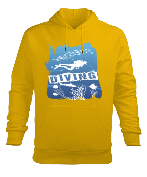 Tisho - SD-97 Dalış - Diving Erkek Kapüşonlu Hoodie Sweatshirt