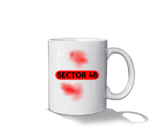 Sector 4B yazılı Beyaz Kupa Bardak - Thumbnail