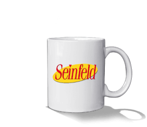 Seinfeld Logo Beyaz Kupa Bardak - Thumbnail