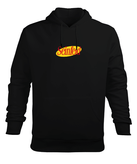 Tisho - Seinfeld Siyah Hoodie Erkek Kapüşonlu Hoodie Sweatshirt