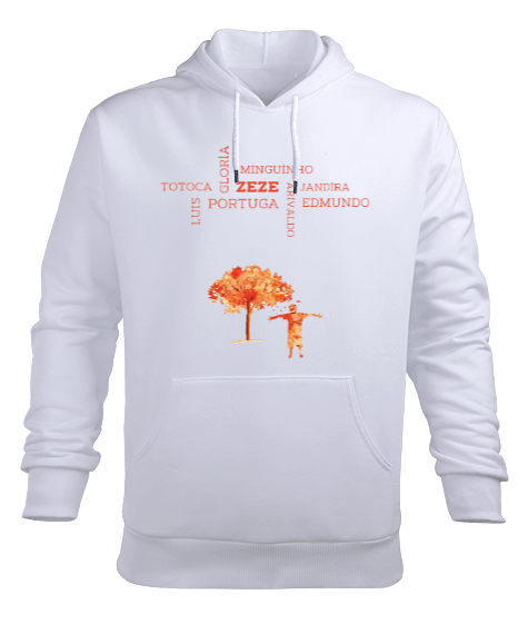 Tisho - Şeker Portakalı Erkek Kapüşonlu Hoodie Sweatshirt