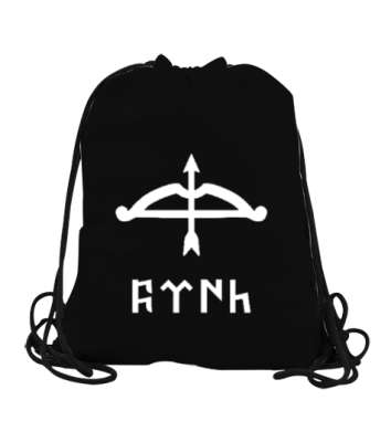 Selçuk,Selçuk logosu,Göktürk,Türkiye. Siyah Büzgülü Spor Çanta - Tisho