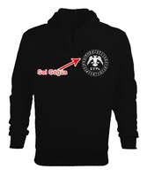 Selçuk,Selçuk logosu,Göktürk,Türkiye. Siyah Erkek Kapşonlu Fermuarlı - Tisho