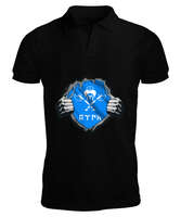 Selçuk,Selçuk logosu,Göktürk,Türkiye. Siyah Erkek Kısa Kol Polo Yaka - Tisho