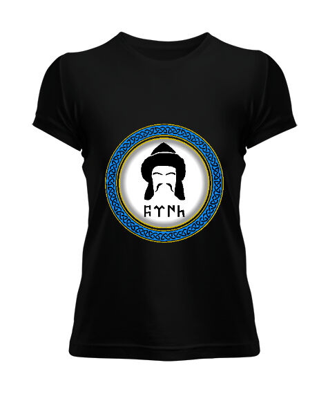 Tisho - Selçuk,Selçuk logosu,Göktürk,Türkiye. Siyah Kadın Tişört