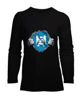 Selçuk,Selçuk logosu,Göktürk,Türkiye. Siyah Kadın Uzun Kol Tişört - Tisho