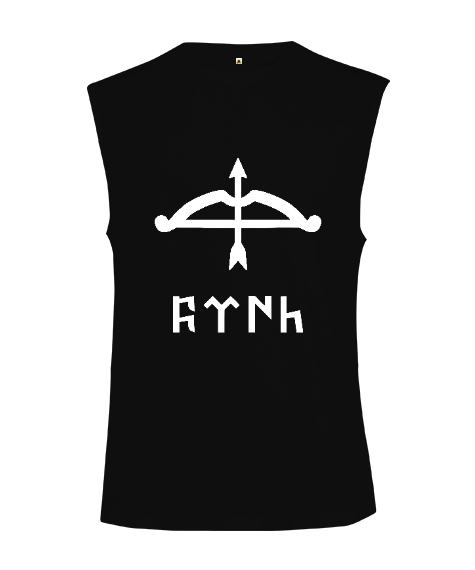 Tisho - Selçuk,Selçuk logosu,Göktürk,Türkiye. Siyah Kesik Kol Unisex Tişört