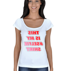 Tisho - Selfie Shirt Kadın Açık Yaka