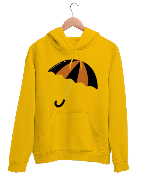 Tisho - Şemsiye Sarı Unisex Kapşonlu Sweatshirt