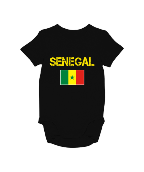 Tisho - Senegal,Senegal Bayrağı,Senegal flag. Siyah Bebek Zıbını