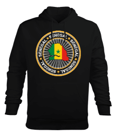 Senegal,Senegal Bayrağı,Senegal flag,Senegal haritası. Erkek Kapüşonlu Hoodie Sweatshirt - Tisho