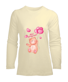 Seni Seviyorum Kalpli Kadın Uzun Kol Tişört - Tisho