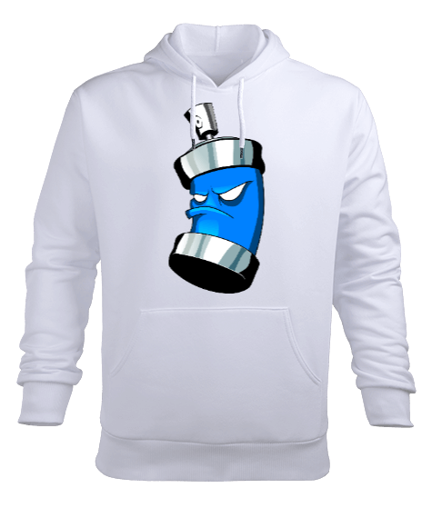 Tisho - Sert Sprey Erkek Kapüşonlu Hoodie Sweatshirt